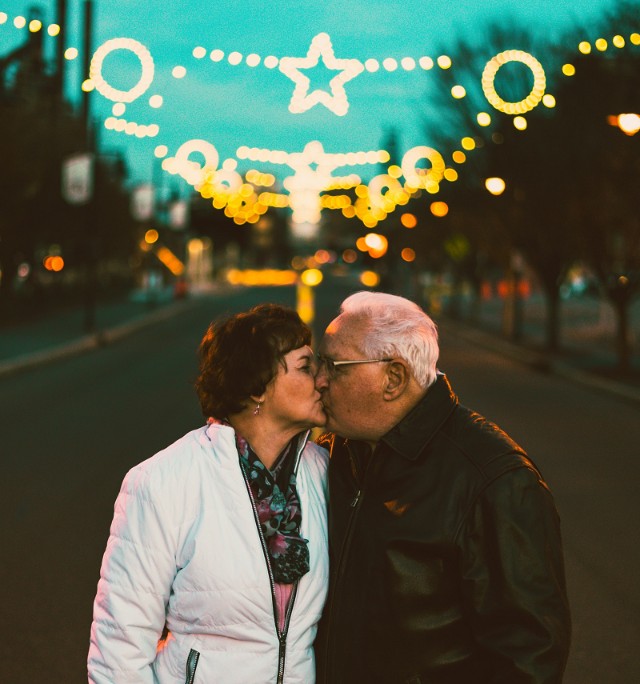 Senior couple out on a holidate