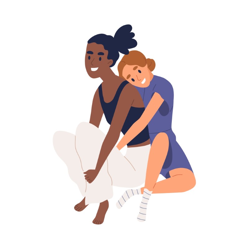 Vector illustration gender neutral couple cuddling
