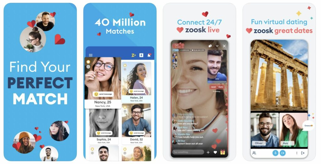 Zoosk app at a glance