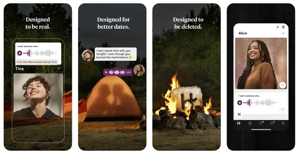 Hinge vs bumble comparison screenshots